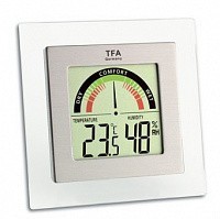 Электронный термогигрометр с цветовыми зонами комфорта 88 x 17 x 87 mm TFA-Dostmann