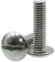 Винт с полукруглой головкой и прямым шлицем NF E 27-128 (art 9056), нержавеющая сталь А2