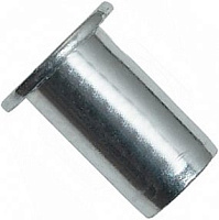 Резьбовая заклепка М4 E=2 мм с цилиндрическим бортиком, оцинкованная сталь