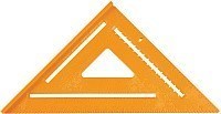 Дюймовый угольник-транспортир Swanson Speedlite Square BIG 12" (T0701), пластик, оранжевый