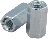 Гайка-муфта соединительная DIN 6334, класс прочности 10, оцинкованная сталь