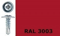 Саморез-клоп с буром 4,2х41 окрашенный, RAL 3003 (рубиново-красный)