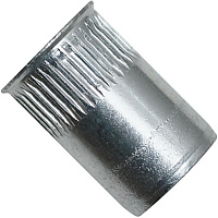 Резьбовая заклепка М12 E=3,5 мм с уменьшенным бортиком и насечками, оцинкованная сталь