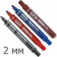 Перманентный ударопрочный маркер 2 мм Pentel Pen N50