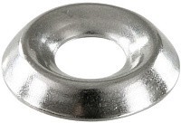 Шайба сферическая для винтов с потайной головкой 88966 (открытая), латунь никелированная