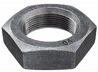 Гайка низкая с мелкой резьбой DIN 439 (ГОСТ 5916) тип B с фаской, сталь без покрытия