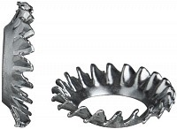 Шайба коническая стопорная с зубьями DIN 6798V, нержавеющая сталь 1.4310 (А2)