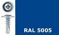 Саморез-клоп с буром 4,2х41 окрашенный, RAL 5005 (сигнальный синий)