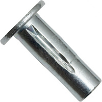 Резьбовая заклепка с цилиндрическим бортиком М6, распорная, оцинкованная сталь