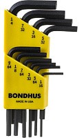 Набор дюймовых шестигранных ключей Bondhus ProGuard 12238, 10 штук