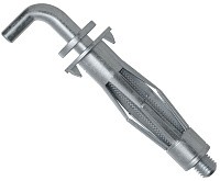 Дюбель с крюком для пустотелых материалов HM H 5х65 мм Fischer 519781, оцинкованная сталь