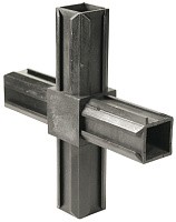 Соединитель 4-палый крестообразный для труб 20х20 мм Gah Alberts 426392, полиамид