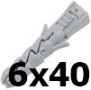 Дюбеля 6х40